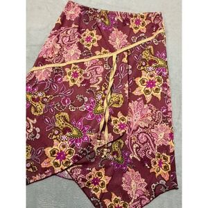 Luna Chix Y2K Small Boho Floral Print Wrap Skirt Asymmetrical Hem Fairy‎ 90s